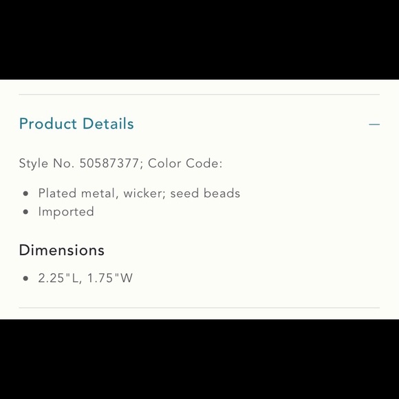 NWT Jana Wicker Drop Earrings Anthropologie - Picture 4 of 6